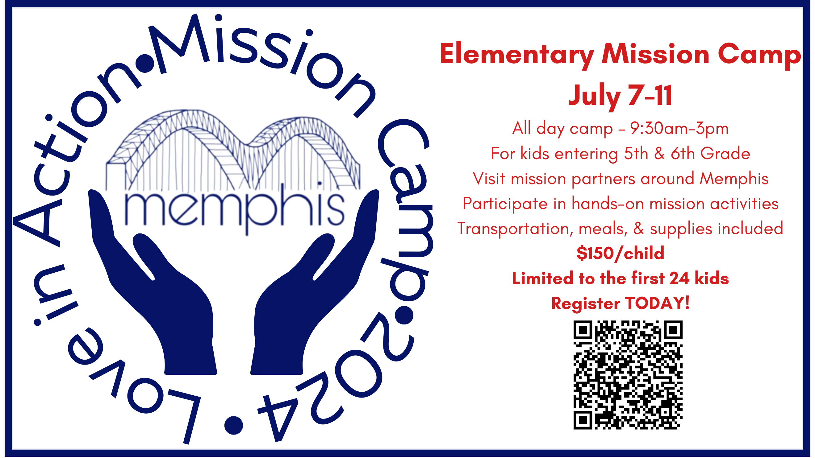 Elementary Mission Camp – July 7-11, 2025