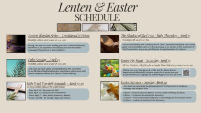 Lent & Easter Schedule