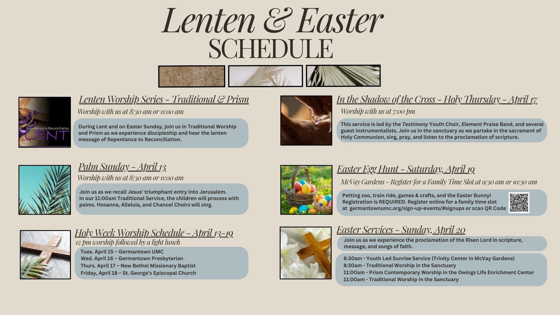 Lent & Easter Schedule